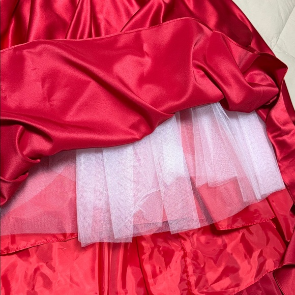 Laura *FULL LENGTH* Red Geometric Collar Gown - Picture 11 of 12